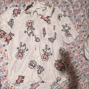 Keith Haring Print Button Down in Large